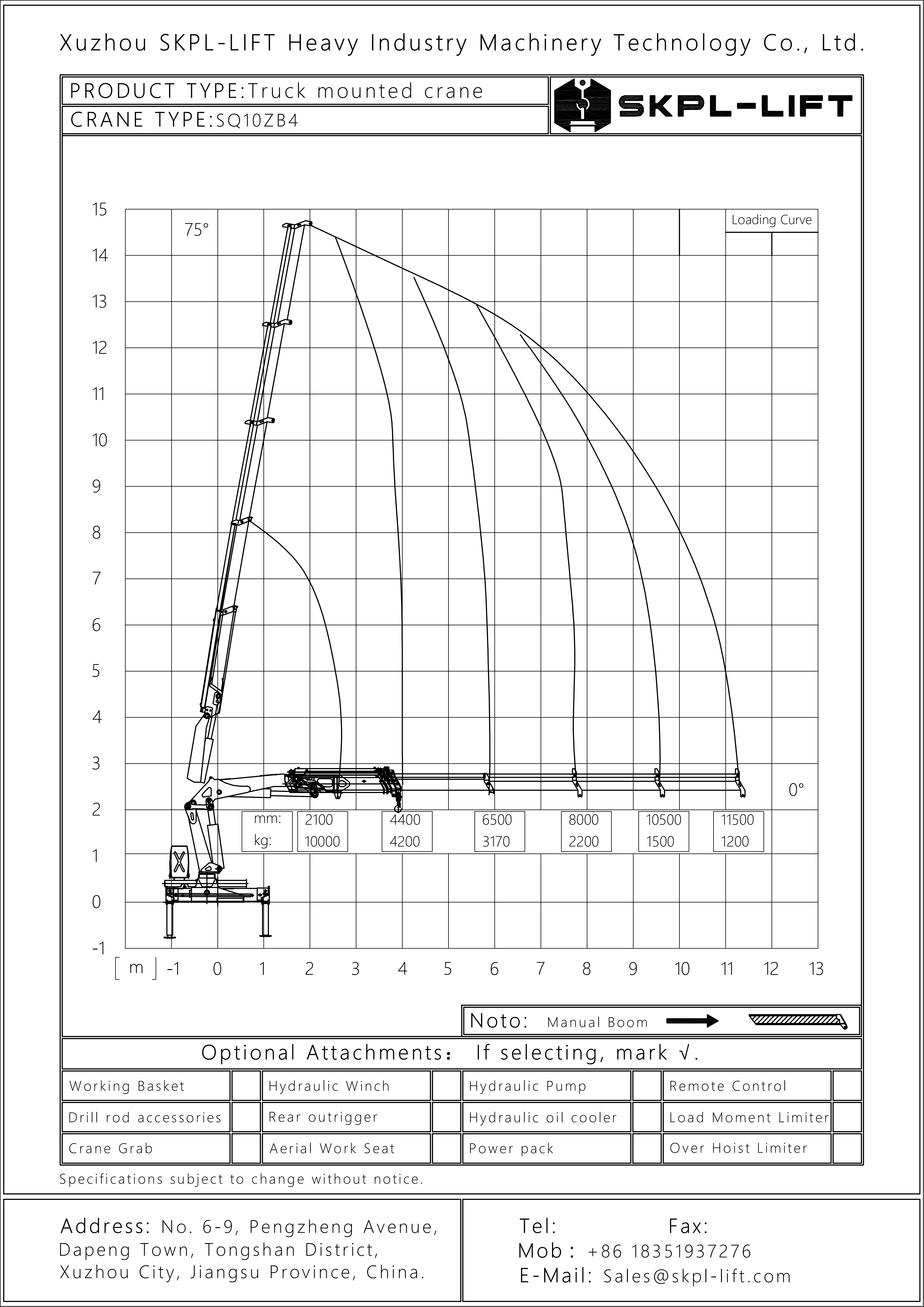 Powerful Hydraulic SQ10ZB4 Truck Crane Powerful Hydraulic SQ10ZB4 Truck Crane