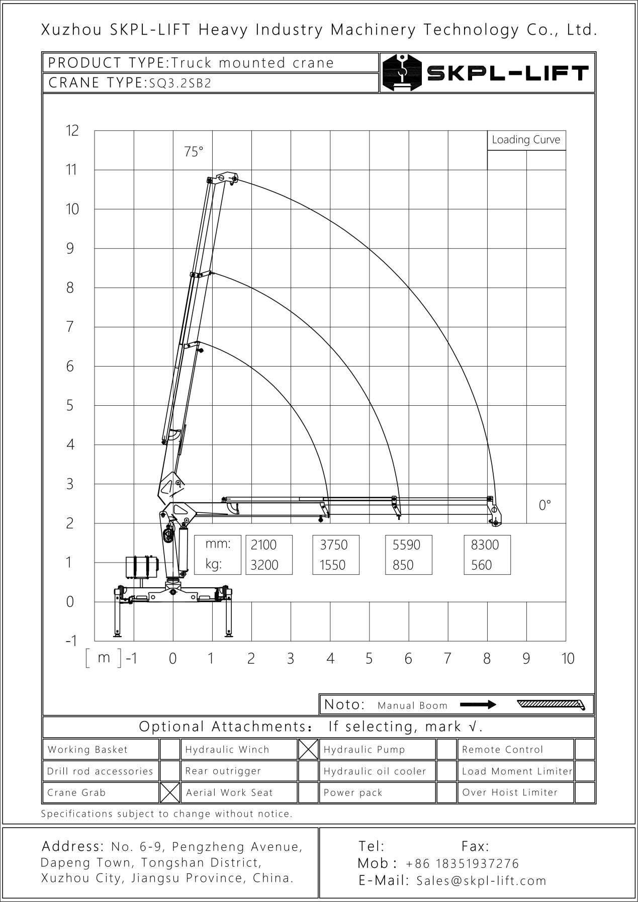 Mini Compact SQ3-2SB2 Mobile Lifter