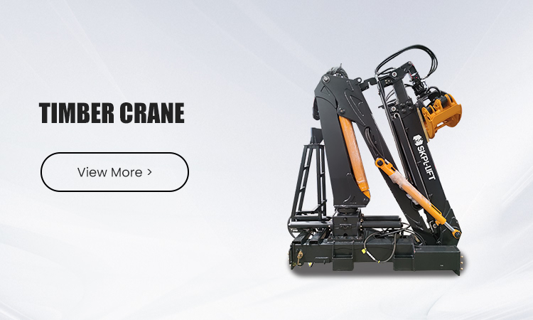 SKPL-LIFT Hydraulic Knuckle Boom Timber Crane with Log Grapple for Sale