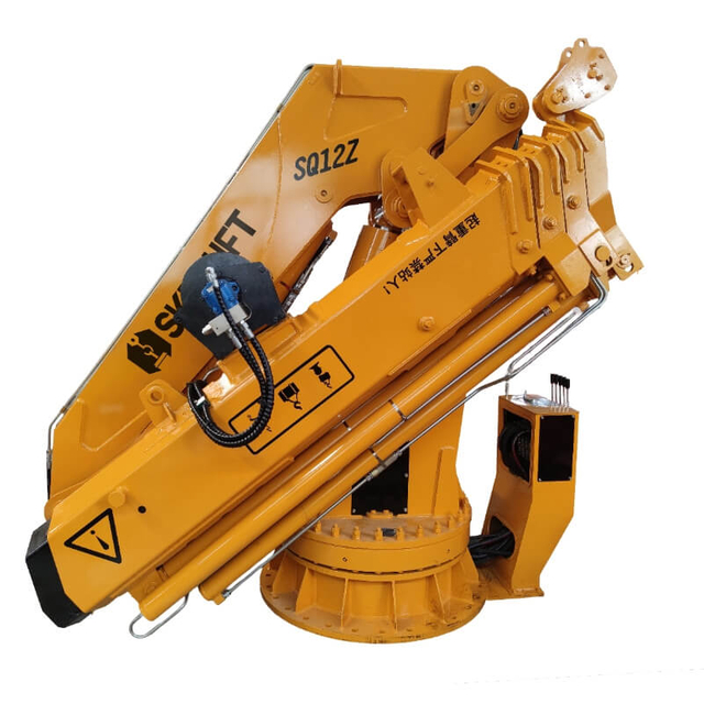 SKPL-LIFT SQ12ZM 12 Ton Knuckle Boom Marine Crane Compact Foldable Design Wholesale